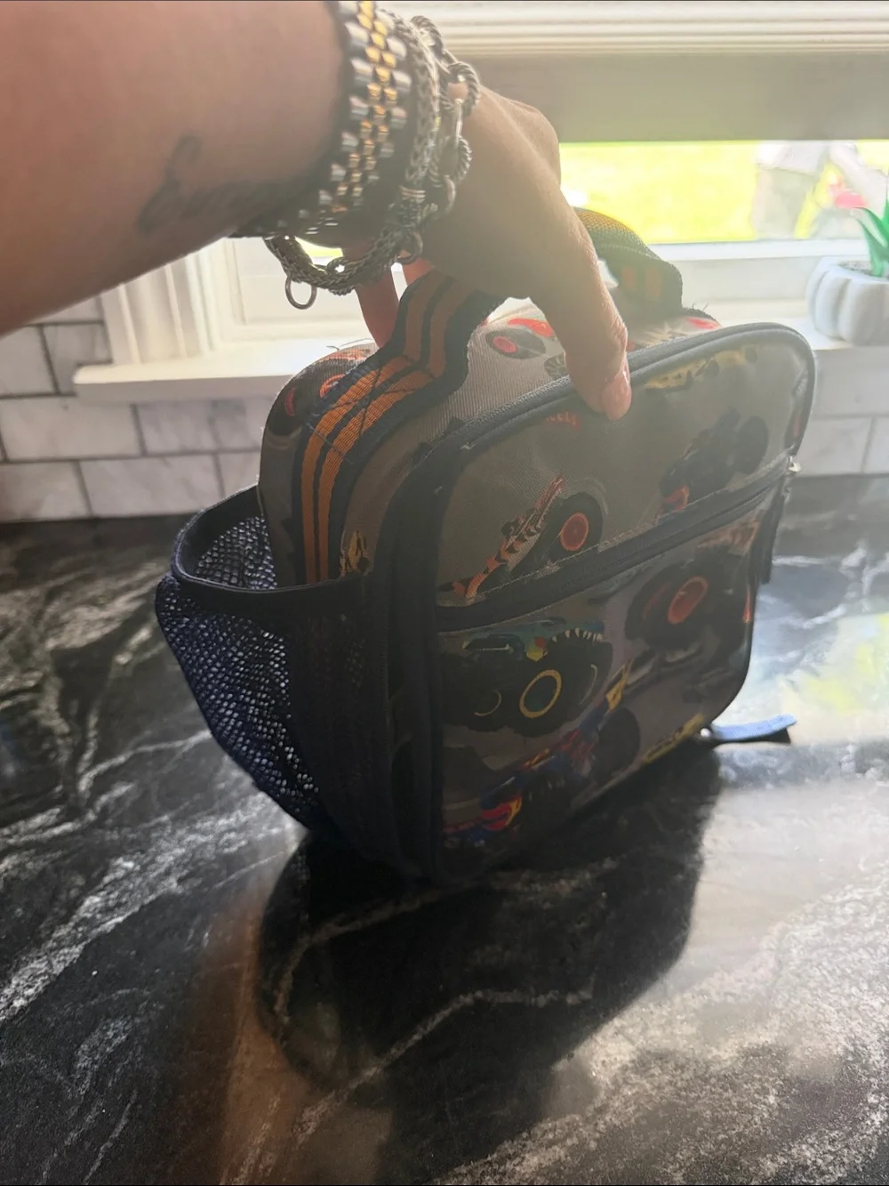 Kids Monster Truck Lunch Bag - Blue
